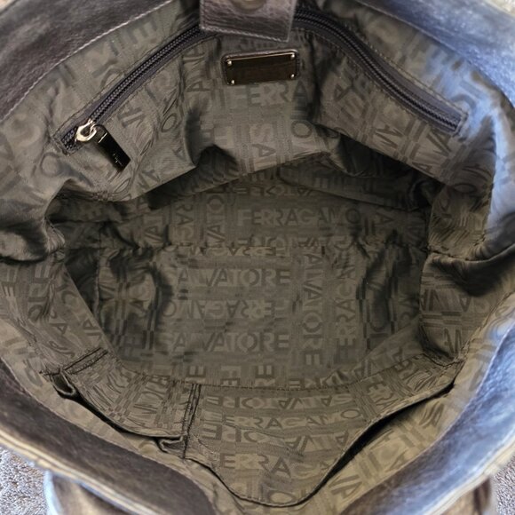 Authentic Salvatore Ferragamo Metallic Leather Gancini Tote – Made in Italy - Picture 5 of 16